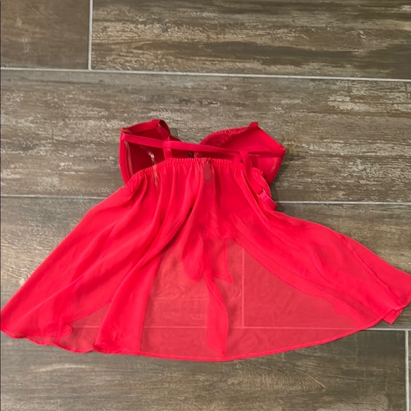 Victoria's Secret Red Underwire Babydoll Bra nighty - Picture 4 of 6